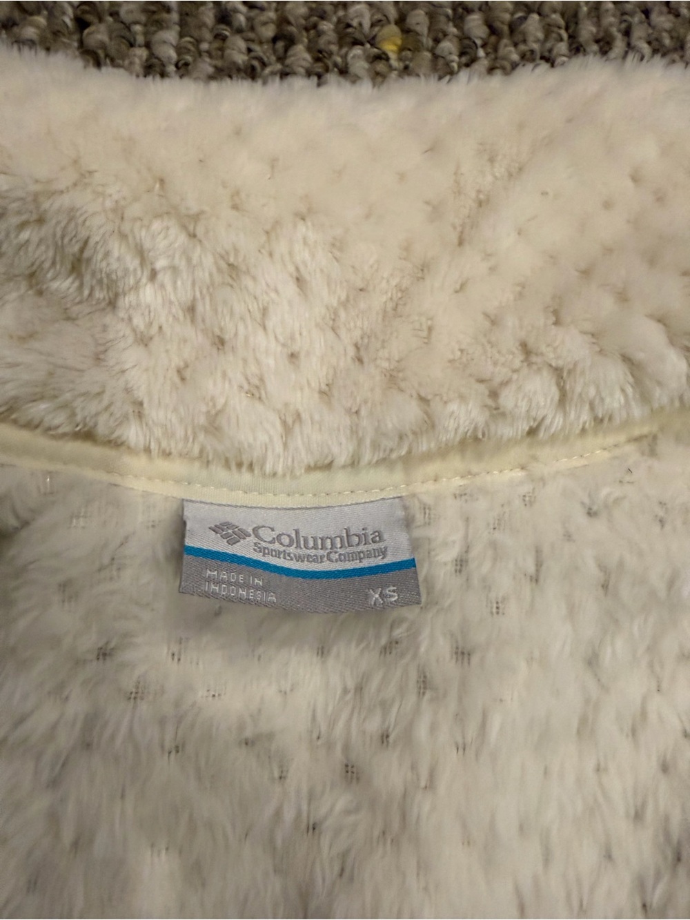 NWT Columbia Cream Plush Full-Zip Light Fleece Jacket XS - Picture 7 of 8